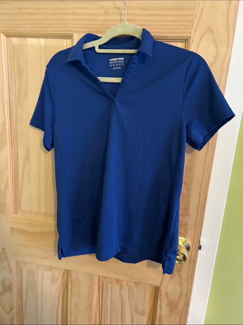 Lands' End Royal Blue Short Sleeve Polo Top